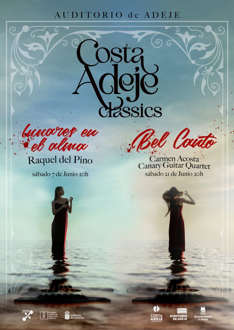 Cartel oficial de Costa Adeje Classics 2025, festival de música clásica organizado por Xenox Producciones en Tenerife.
