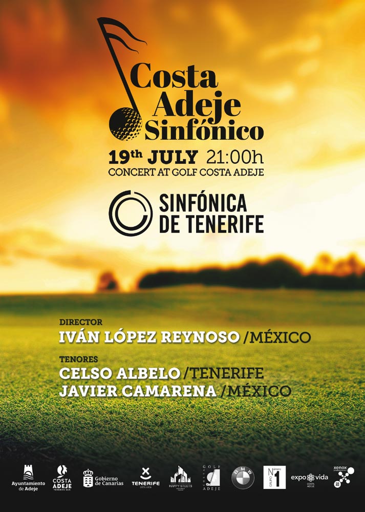 Cartel Concierto Orquesta Sinfónica de Tenerife en Costa Adeje · eventos Canarias Costa Adeje